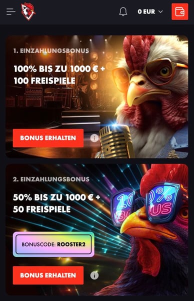 Recensione del sito di Rooster Bet Casino 2026